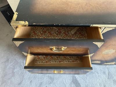 KOREAN TANSU-STYLE CHINOISERIE DRESSER W/BUTTERFLY HARDWARE