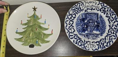2 Vintage Holiday Plates