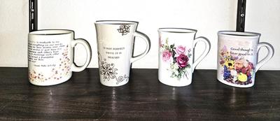 Lot of 4 Inspirational Mugs