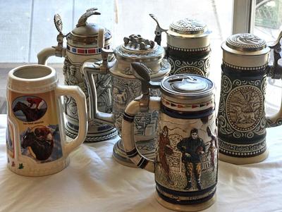 Set Of 6 Vintage Avon Beer Steins