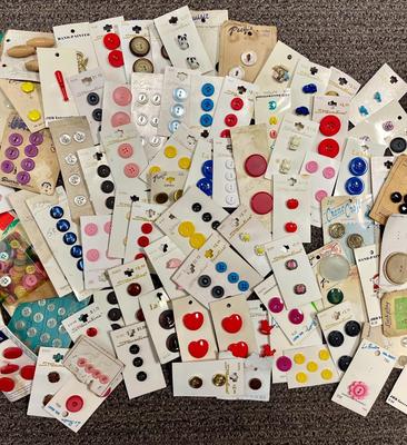 Button Lot #3 - vintage, mostly carded buttons