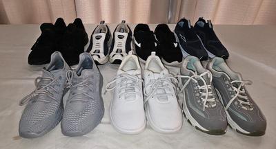 Lot of 6 Athletic Shoes Size 6 N. Most Like New