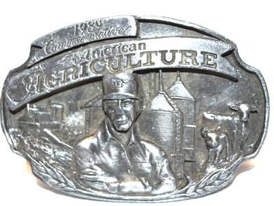 1989 Commemorative "American Agriculture" Belt Buckle 3" x 2¼"