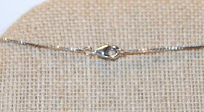 Oval Deep Green Stone PENDANT (1" x ¾") with Full Surrounds on a Silver Tone Necklace Chain 18" L