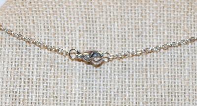 Light Purple Stone & Rose Gold "Rose" Cross PENDANT (1 ¼" x ¾") on a Silver Tone Necklace Chain 17" L
