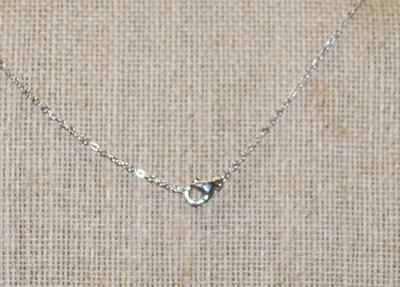 Faux "Pearl & Whale Tail" PENDANT on a Silver Tone Necklace Chain 17" L