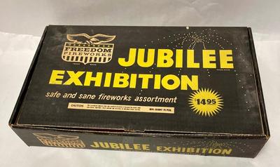 Freedom Fireworks Jubilee Exhibition EMPTY Box vintage 1970's - Rare Retro Find!