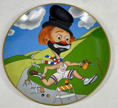 1984 Freddie The Torchbearer Porcelain Collector Plate Red Skelton