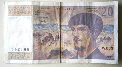 FRANCE 1997 20 Franc Banknote