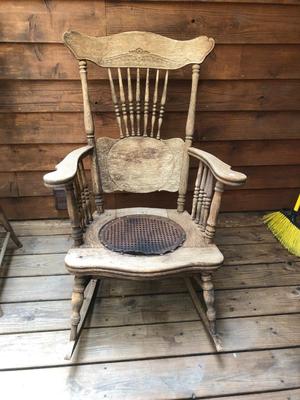 Vintage/Antique Cane Seat Rocking Chair