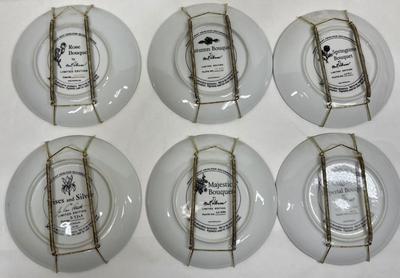 Decorative Collector Plate Set of 8 - Majestic Bouquet Franklin Mint Heirloom
