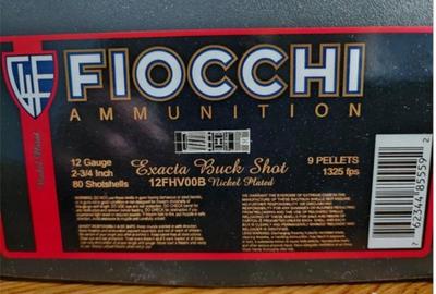 Brand New FIOCCHI 12 Gauge Nickel Plated EXACTA Buckshot