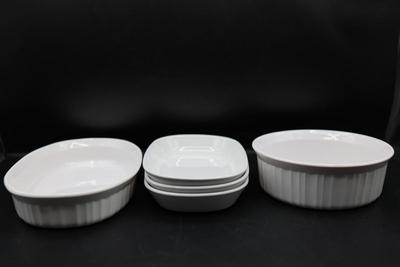 CORNING Ware Dishes (5) & Trivet (1)