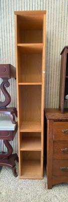 Tall Five Shelf Particleboard Bookcase