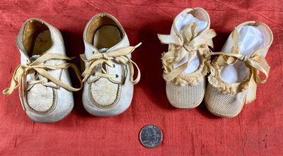 Vintage/Antique Baby Shoes - 2 Pairs