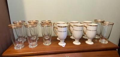 Gold Rimmed Empire Glassware