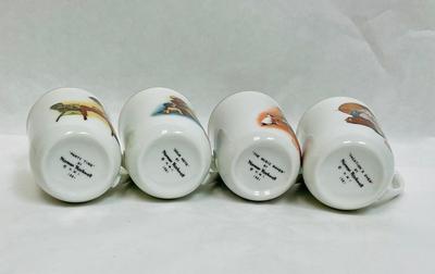 Set of 4 Ceramic Norman Rockwell Coffee Mugs