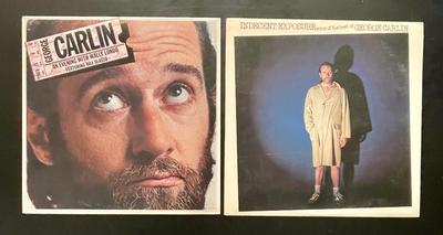 2 George Carlin Comedian Vintage 33PRM Vinyl Record Albums