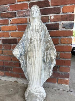 Mother Mary Cement Statue (See Description)