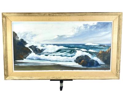 1091 Large Original Seascape Oil Painting by Delores Ferrell