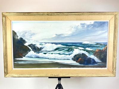 1091 Large Original Seascape Oil Painting by Delores Ferrell