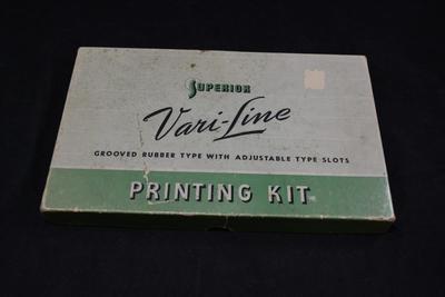 Vintage SUPERIOR Vari-Line Printing Kit, AS IS 11”x7”x1”