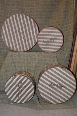 Lot of 4 Vintage Local JOSEPH NEY’S Nesting Hat Boxes 19”/18”14”/13”