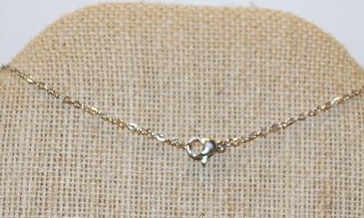 Four Petals Flower PENDANT (½" x ½") on a Silver Tone Necklace Chain 18" L
