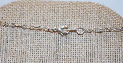 "Sundial" Style Silver .925 PENDANT (1" Diam.) on a Silver Tone Necklace Chain 19" L