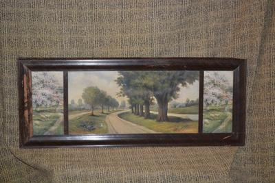 Farm-scape Hadland ‘08 Print in Antique Wood Window Frame