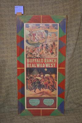 Vintage Buffalo Ranch Real Wild West Poster in Hand Painted Wood Frame