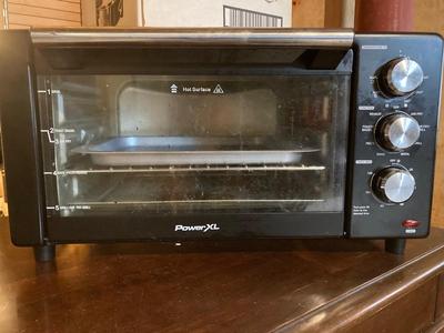 LOT 106: PowerXL Toaster Oven, 12-30 Cup Party Perk Coffee Maker and Small Mr. Coffee Coffee Maker