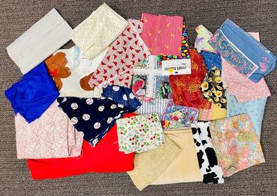 Large Lot of sewing or crafting fabric material remnants