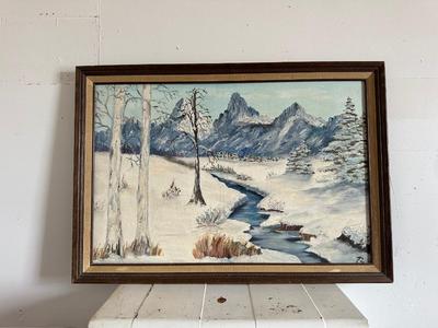 FRAMED OIL ON CANVAS