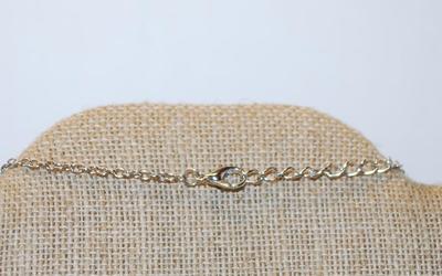 LIGHT BLUE & DARK BLUE Dragonfly PENDANT (2½" x 2") on a Silver Tone Necklace Chain 19" L