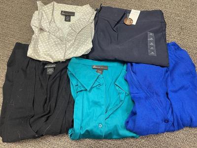 Women's Plus Sized Clothing Lot - 2 blouses, 2 cardigans, 1 pant size 22/24