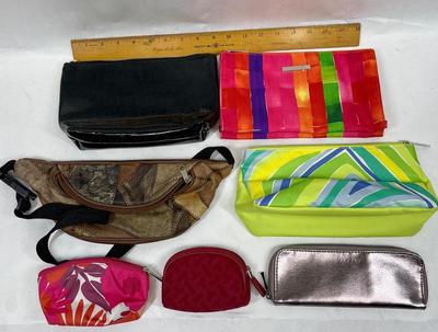 LOT of small bags pouches -travel storage, makeup, money, etc - Clinique, Mary Kay, Talbots
