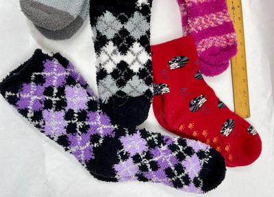 Lot of Thick, Fuzzy, Warm Socks for lounging