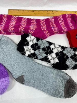 Lot of Thick, Fuzzy, Warm Socks for lounging