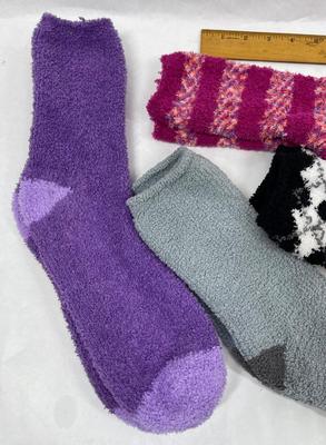 Lot of Thick, Fuzzy, Warm Socks for lounging