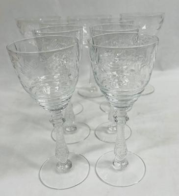 Rock Sharpe "Oradea" Cut Crystal Champagne glasses 3 Coupe Shape, 5 Wide Tulip shape