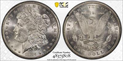 1884-CC GSA Morgan Dollar - PCGS MS62+