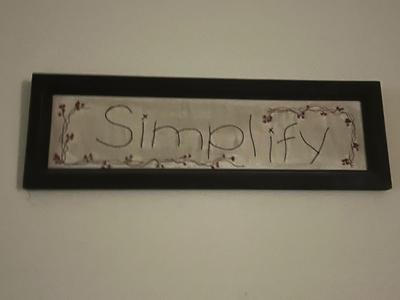 Simplify Wood Framed Needlepoint Art