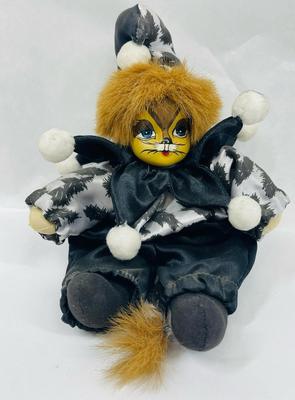 Harlequin Cat Plush with Costume
