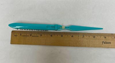 Vintage Folding Pocket Brush Turquoise