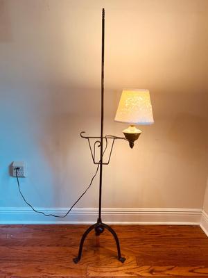 Vintage Wrought Iron Floor Lamp