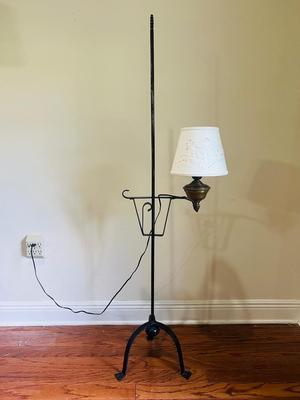 Vintage Wrought Iron Floor Lamp