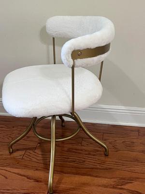 Like New Faux Fur Adjustable Task Chair