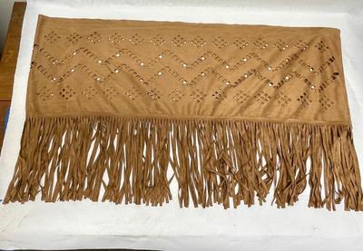 Skirt or cover-up, band of stretchy fabric with fringe