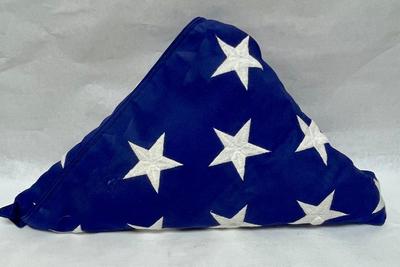 Standard 3'x5' US Flag, Folded Into a Triangle